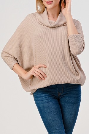 T260<br/>Cowl Neck Dolman Sleeve Top